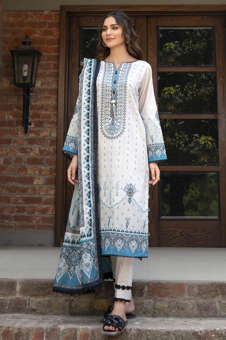 3-PC Unstitched Digital Printed Lawn Suit