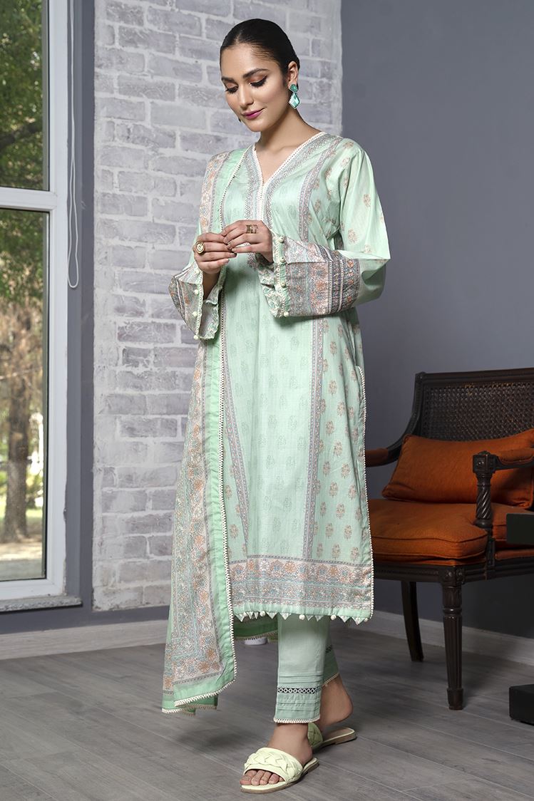 3-PC Unstitched Digital Printed Lawn Suit