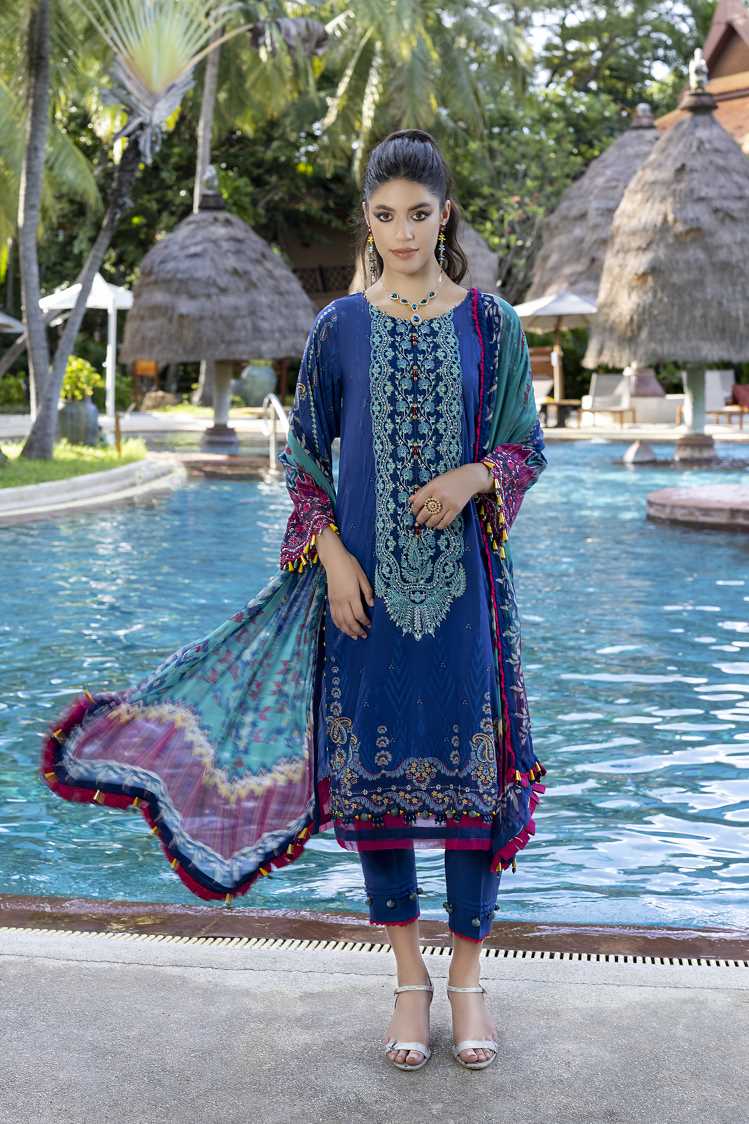 3-PC Unstitched Digital Printed Lawn Suit