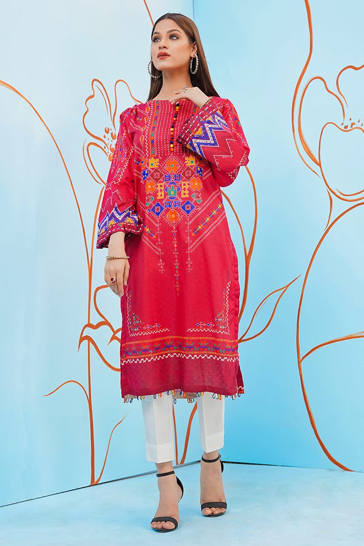 1-PC Stitched Jacquard Kurti