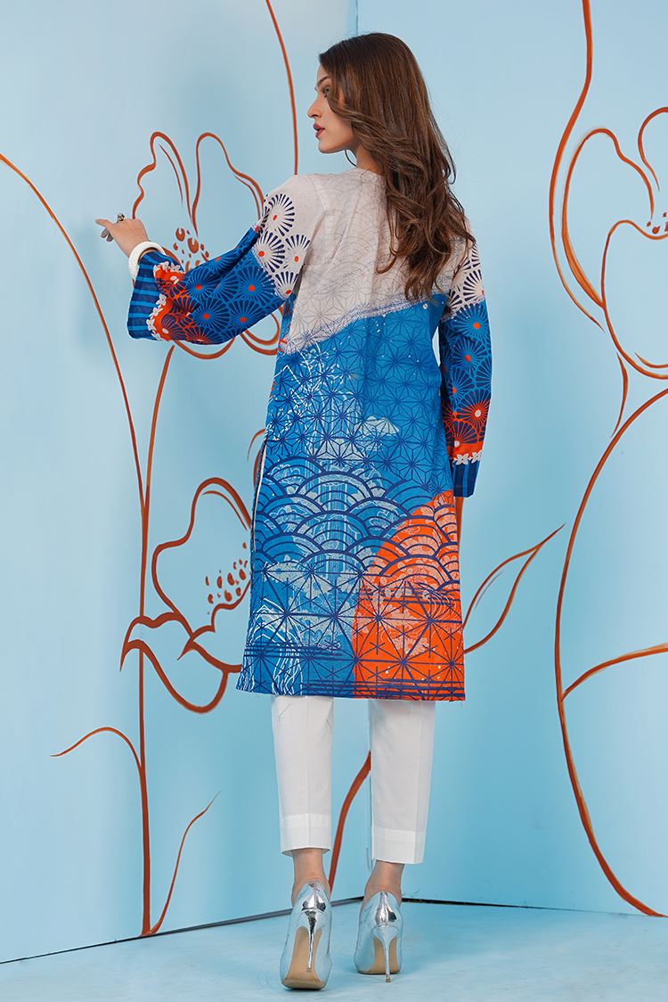 1-PC Stitched Jacquard Kurti