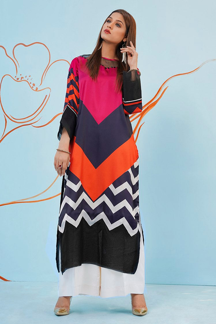 1-PC Unstitched Soft Crepe Kurti