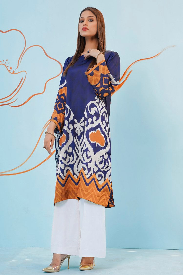 1-PC Unstitched Soft Crepe Kurti