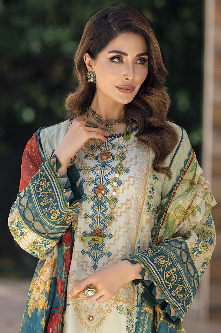 3-PC Unstitched Digital Printed Lawn Suit