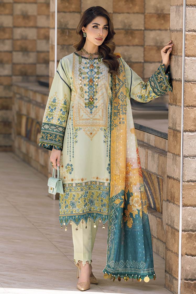 3-PC Unstitched Digital Printed Lawn Suit