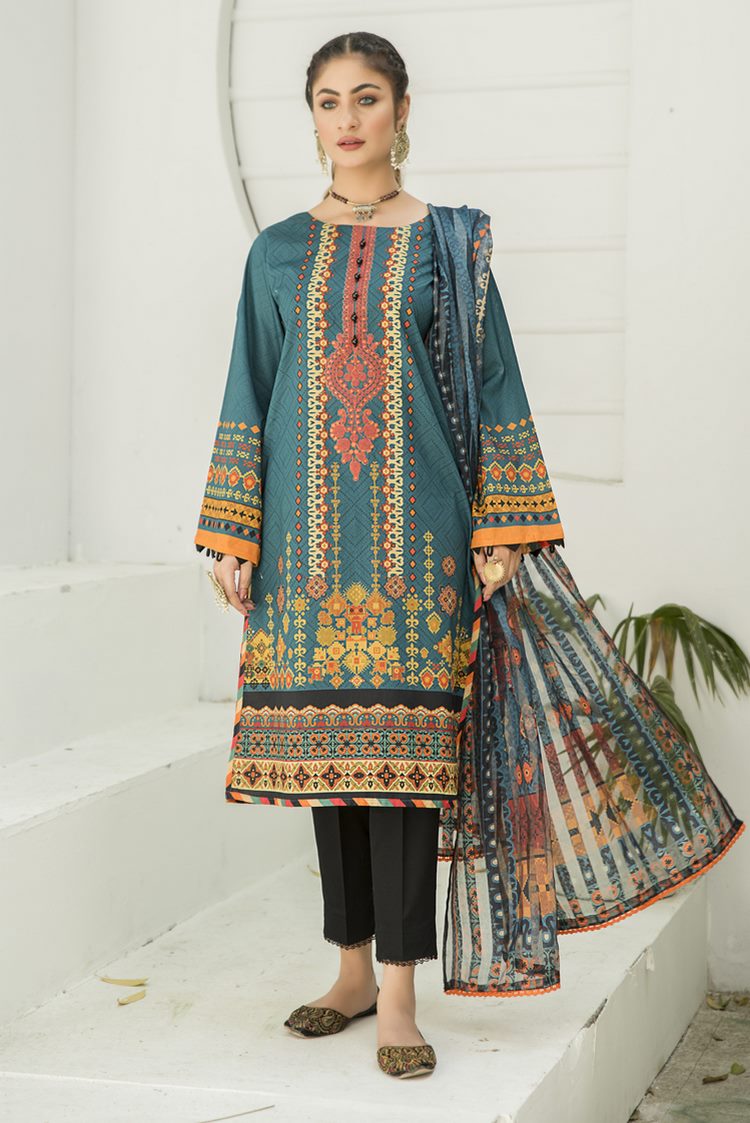 3-PC Stitched Lawn Suit