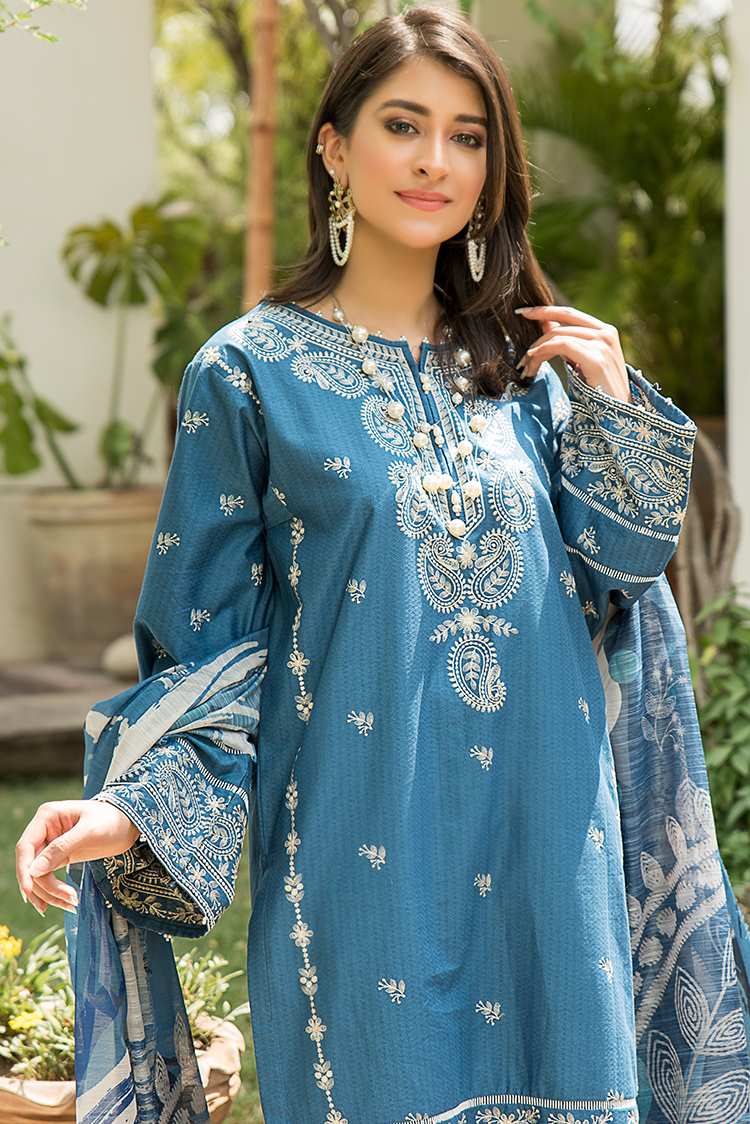 3-PC Stitched Lawn Suit