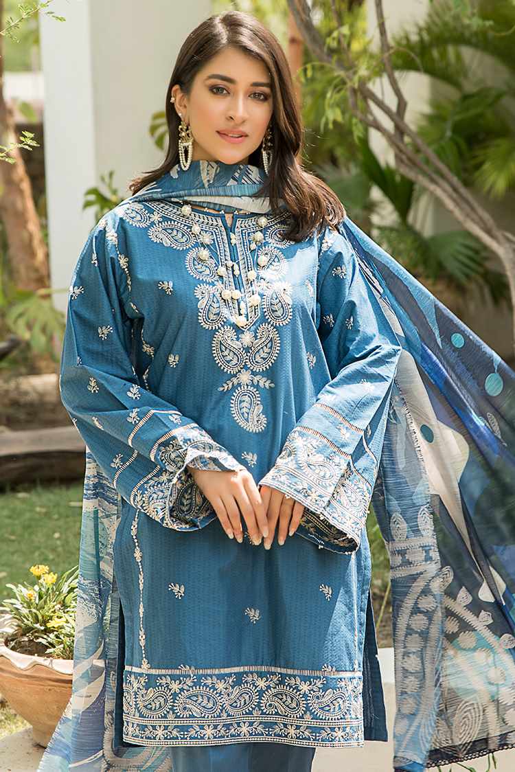 3-PC Stitched Lawn Suit