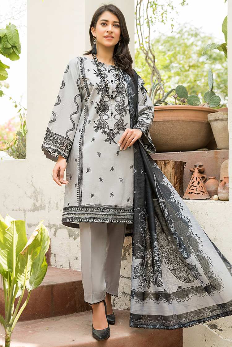 3-PC Stitched Lawn Suit