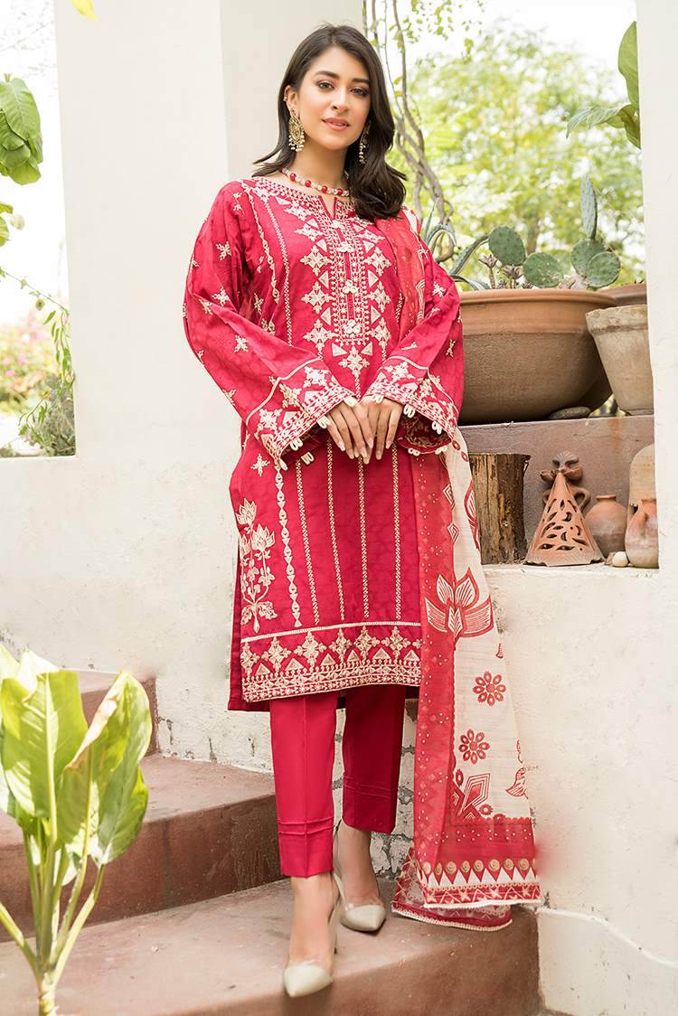 3-PC Stitched Lawn Suit