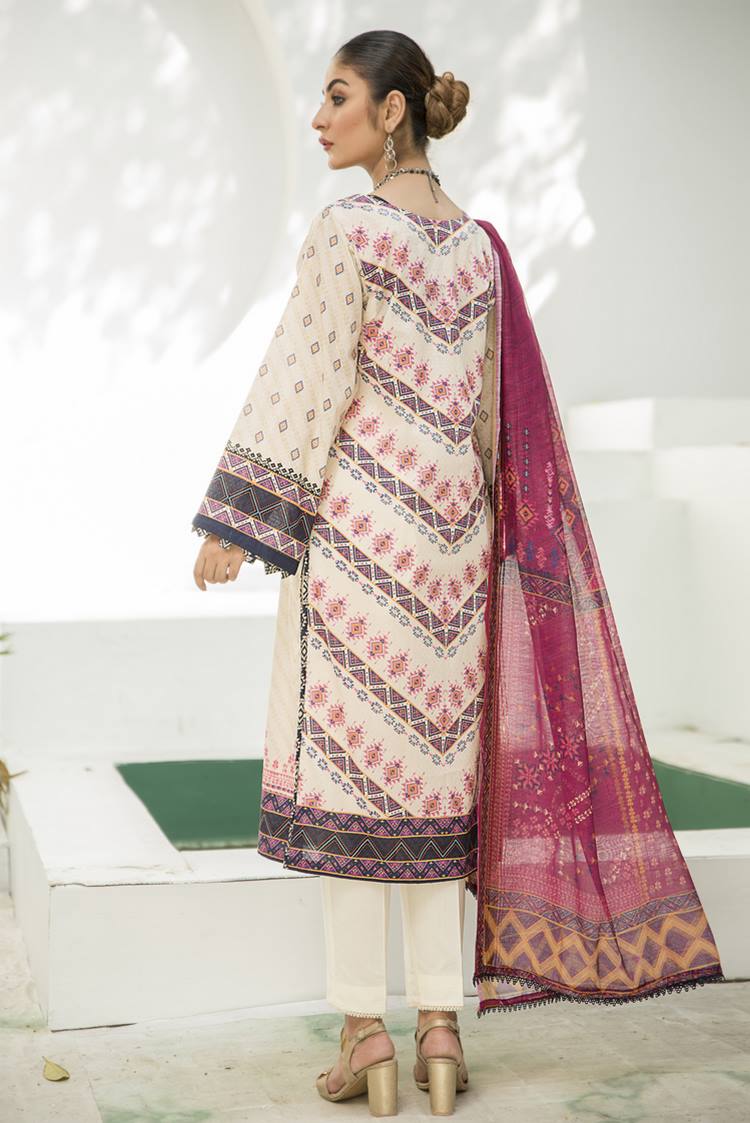 3-PC Stitched Lawn Suit