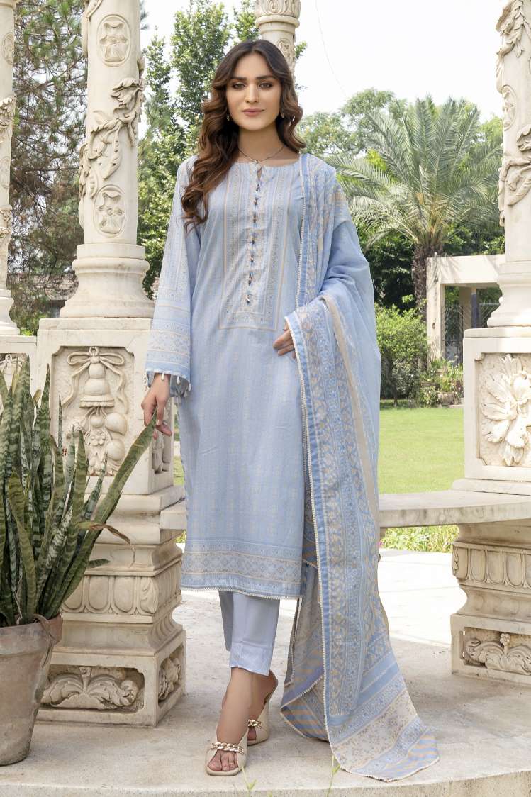 3-PC Unstitched Digital Printed Lawn Suit