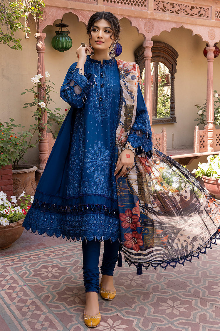 3-PC Unstitched Embroidered Chikankari Lawn Suit