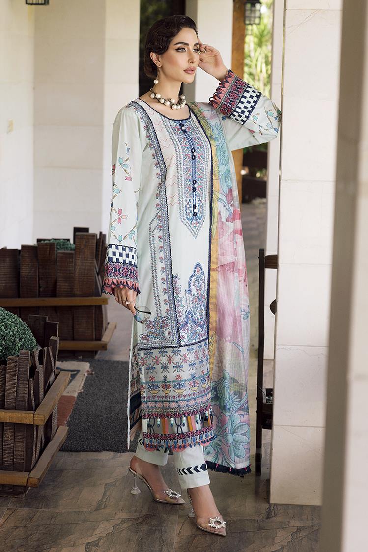 3-PC Unstitched Digital Printed Lawn Suit