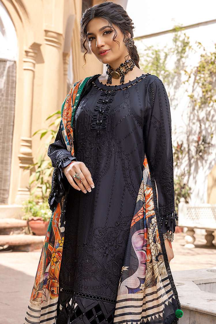 3-PC Unstitched Embroidered Chikankari Lawn Suit