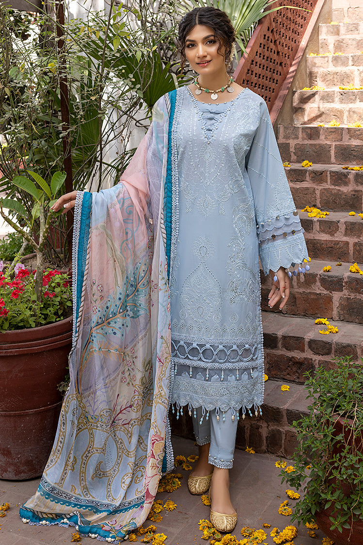 3-PC Unstitched Embroidered Chikankari Lawn Suit