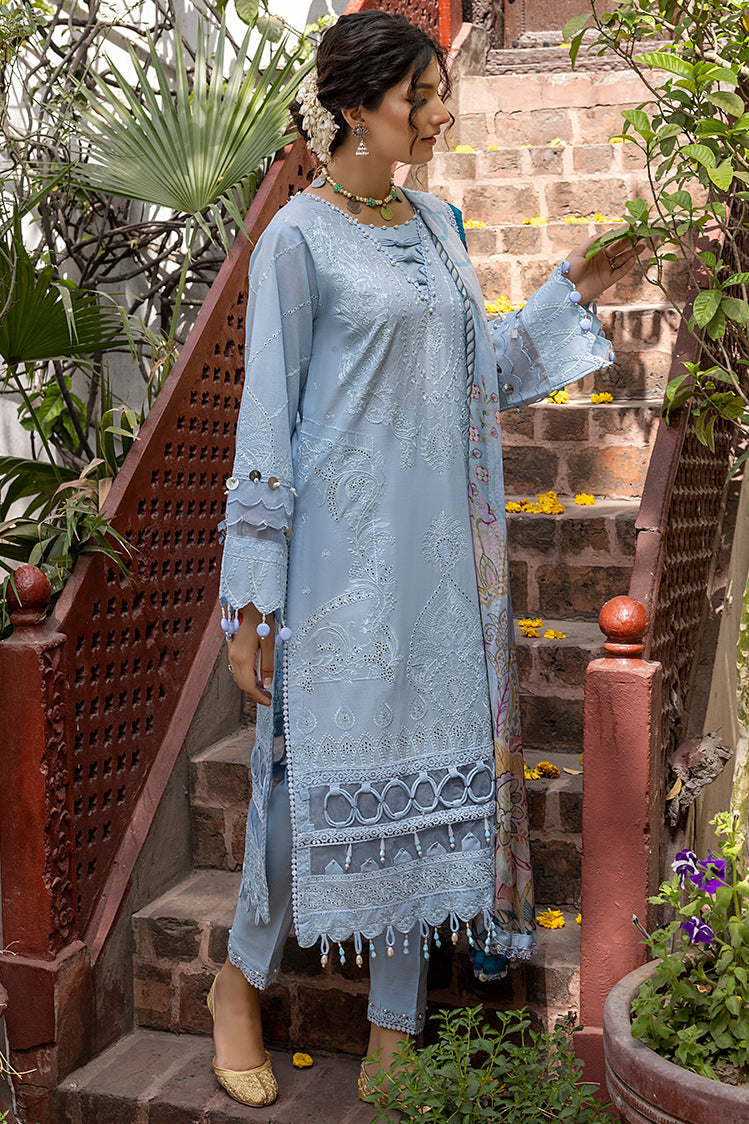 3-PC Unstitched Embroidered Chikankari Lawn Suit