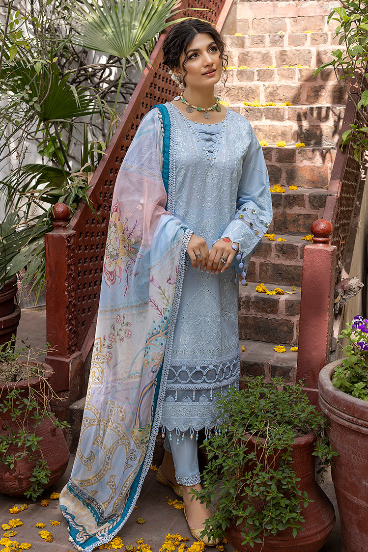 3-PC Unstitched Embroidered Chikankari Lawn Suit