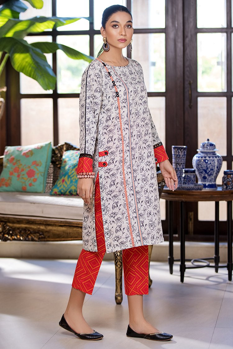 2-PC Stitched Khaddar Suit