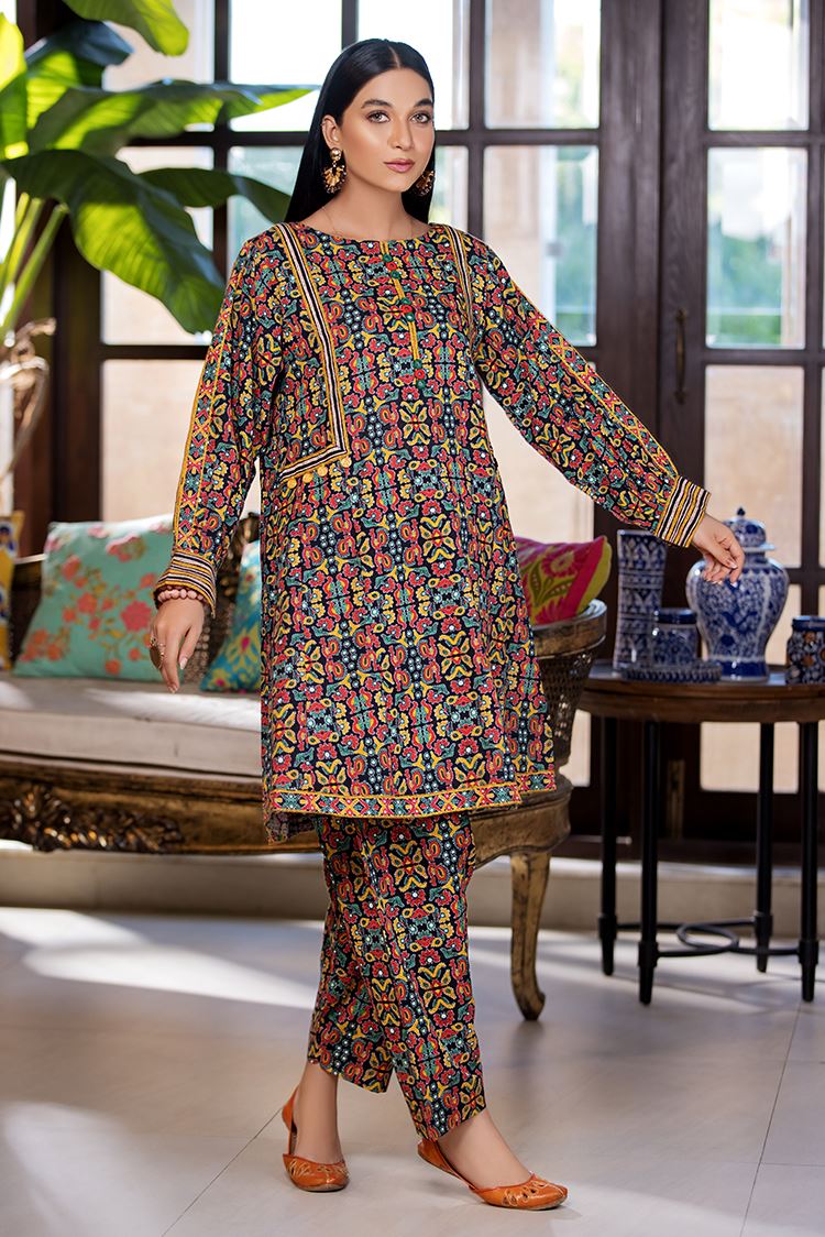 2-PC Stitched Khaddar Suit