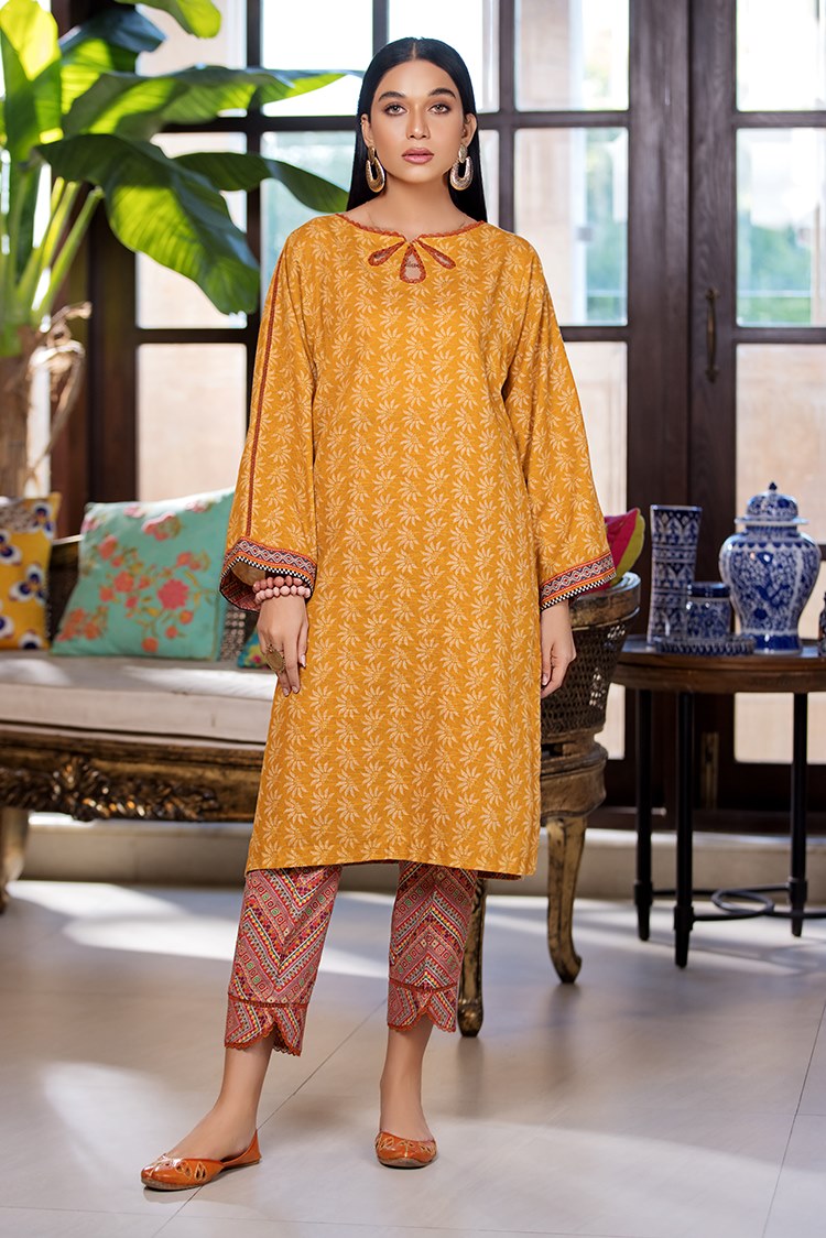 2-PC Stitched Khaddar Suit