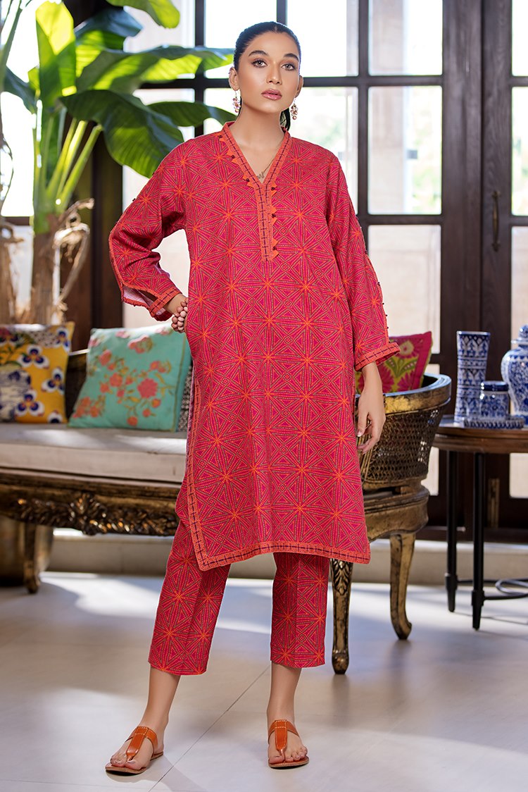 2-PC Stitched Khaddar Suit