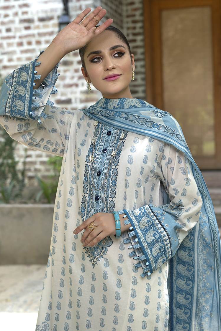 3-PC Unstitched Digital Printed Lawn Suit