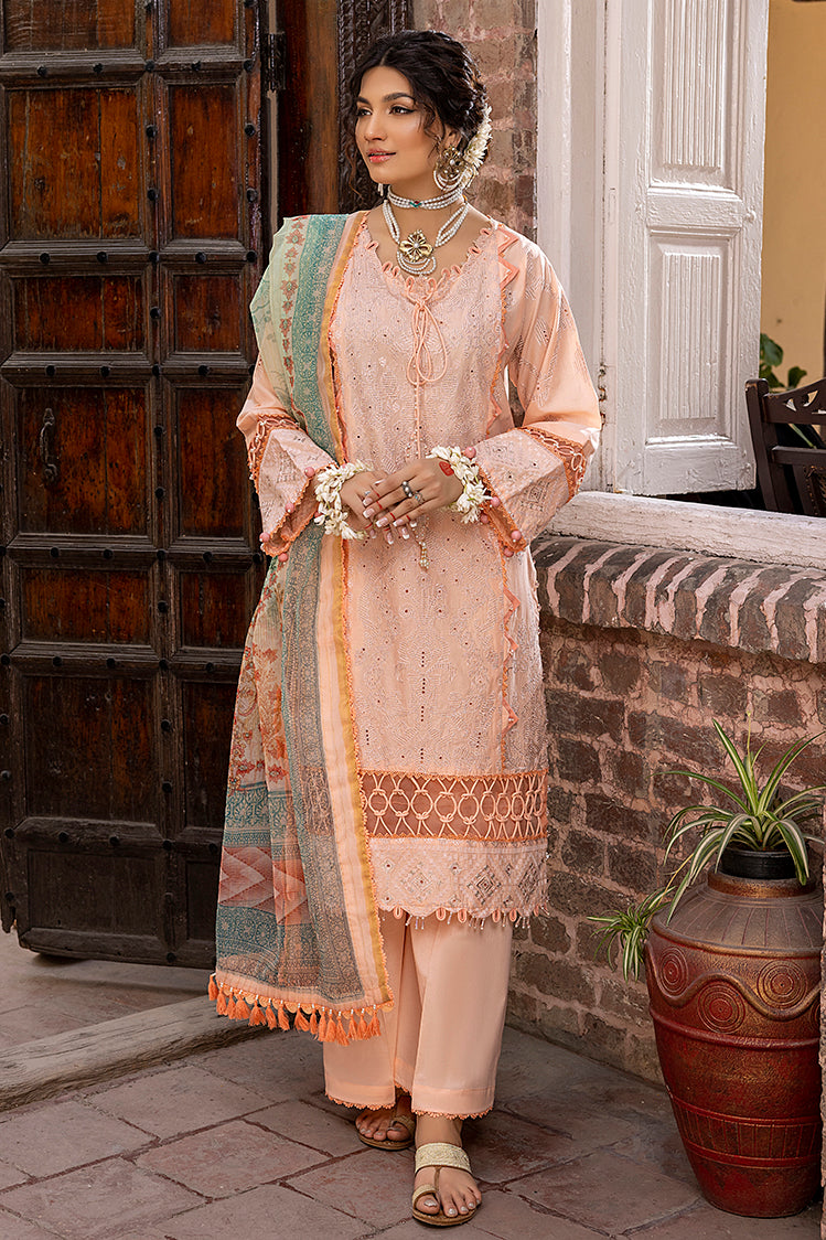 3-PC Unstitched Embroidered Chikankari Lawn Suit