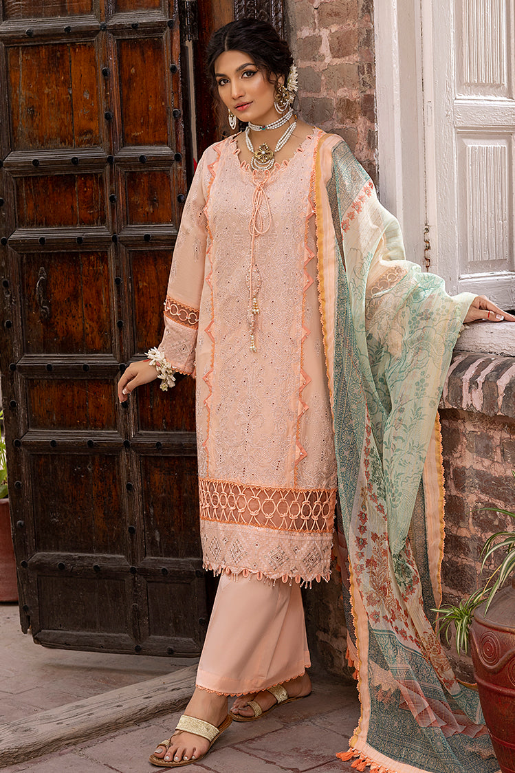 3-PC Unstitched Embroidered Chikankari Lawn Suit