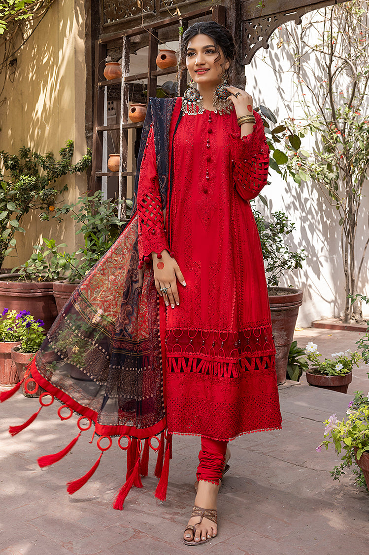 3-PC Unstitched Embroidered Chikankari Lawn Suit