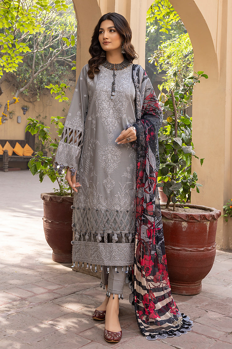 3-PC Unstitched Embroidered Chikankari Lawn Suit