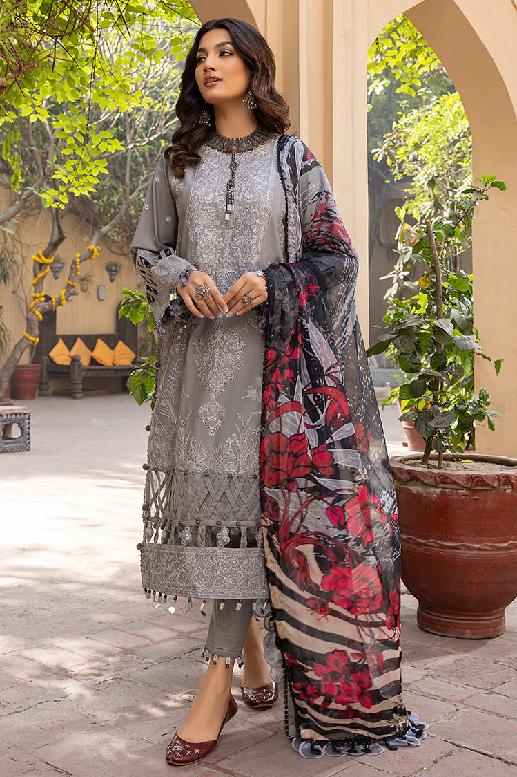 3-PC Unstitched Embroidered Chikankari Lawn Suit