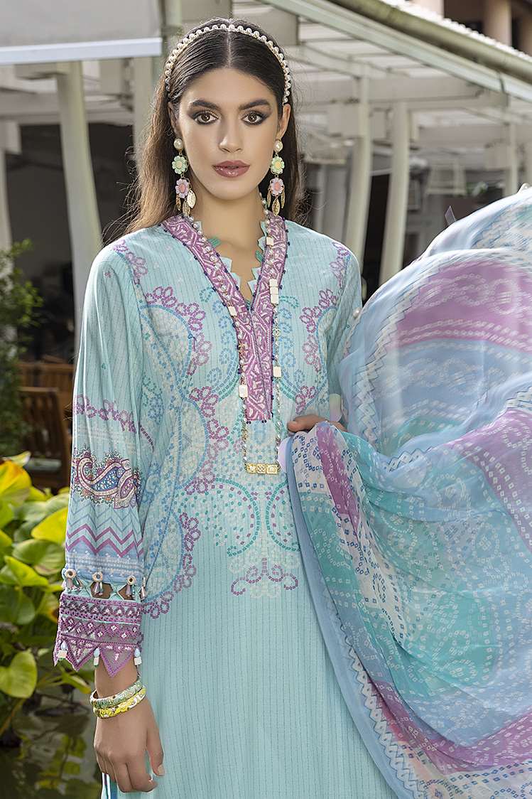 3-PC Unstitched Digital Printed Lawn Suit