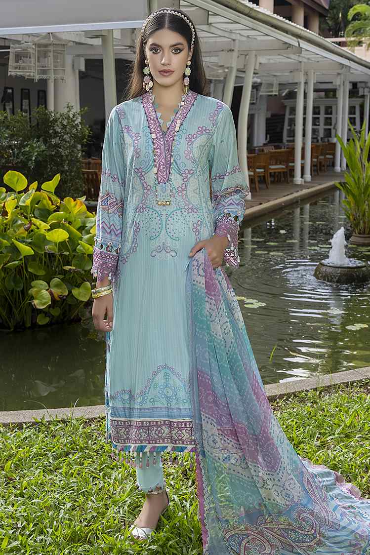 3-PC Unstitched Digital Printed Lawn Suit