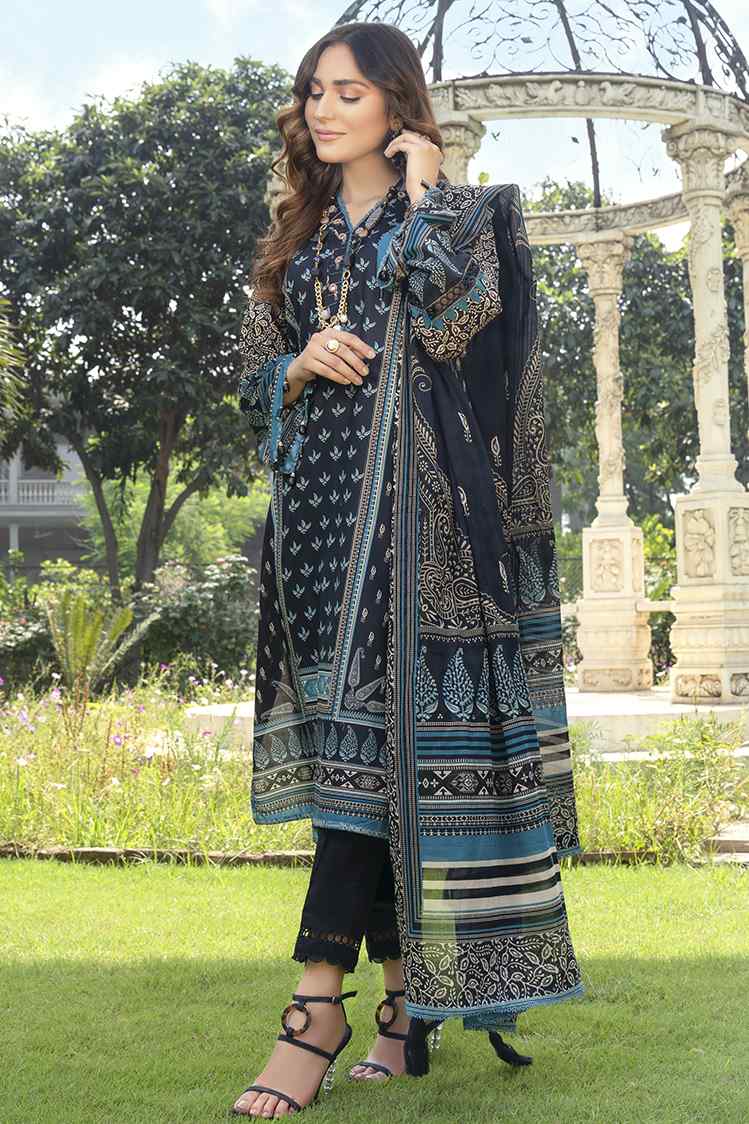 3-PC Unstitched Digital Printed Lawn Suit